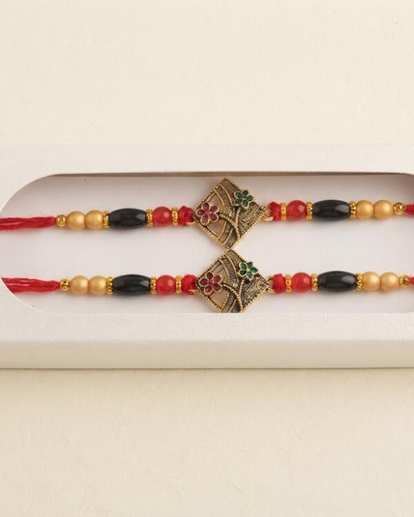 Fancy Floral Square Designer Rakhi
