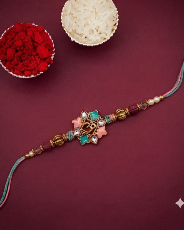 Fancy Om Rudraksha Rakhi
