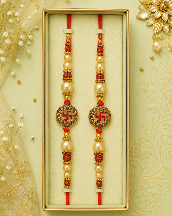 Fancy Traditional Swastik Rakhi