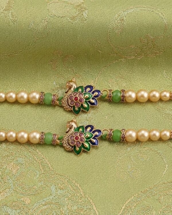 Fancy Meena Peacock Rakhi