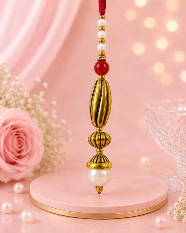 Lumba Gold Pearl Rakhi