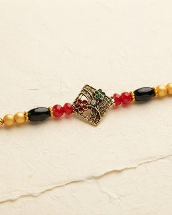 Fancy Floral Square Designer Rakhi