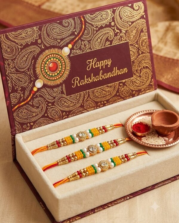 Fancy Pearl Stone Rakhi