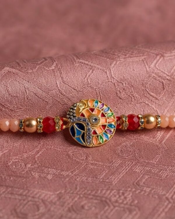 Fancy Peacock Stone Rakhi