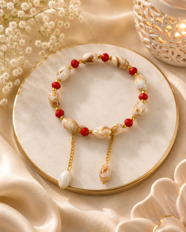 Kada Marble Print Bead Rakhi