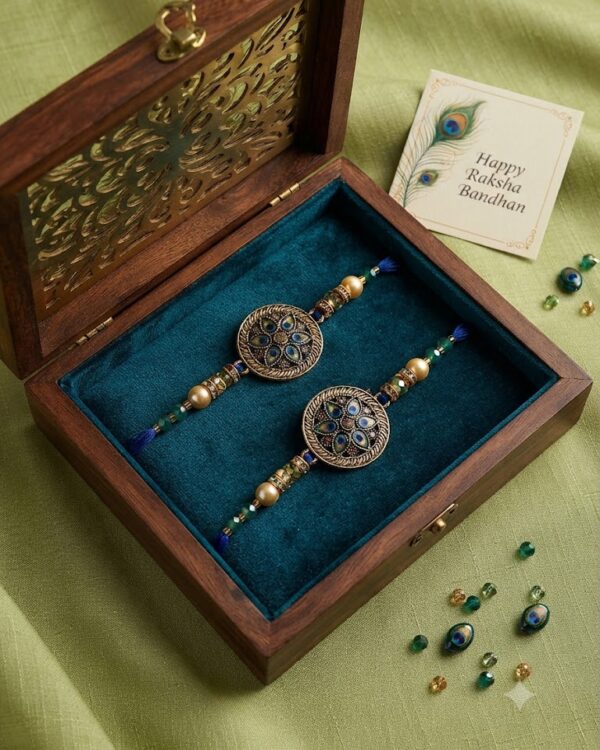 Fancy Blue Peacock Rakhi