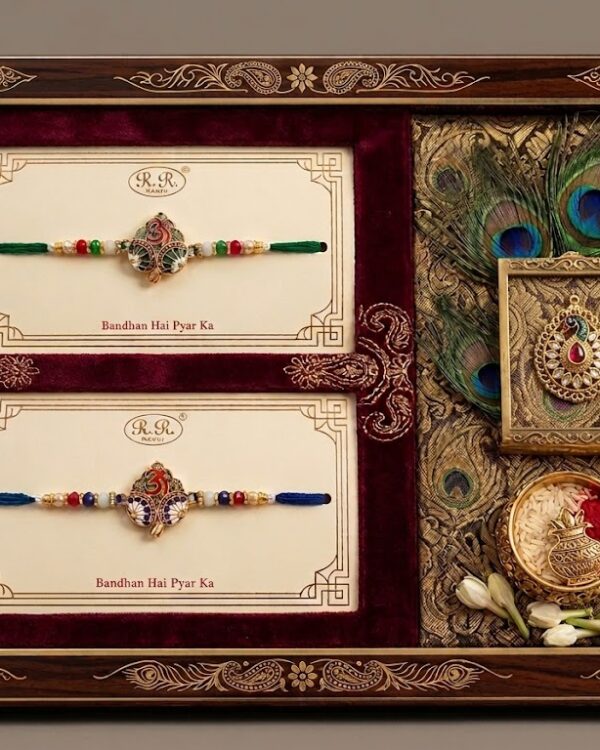 Fancy Om Leaf Rakhi