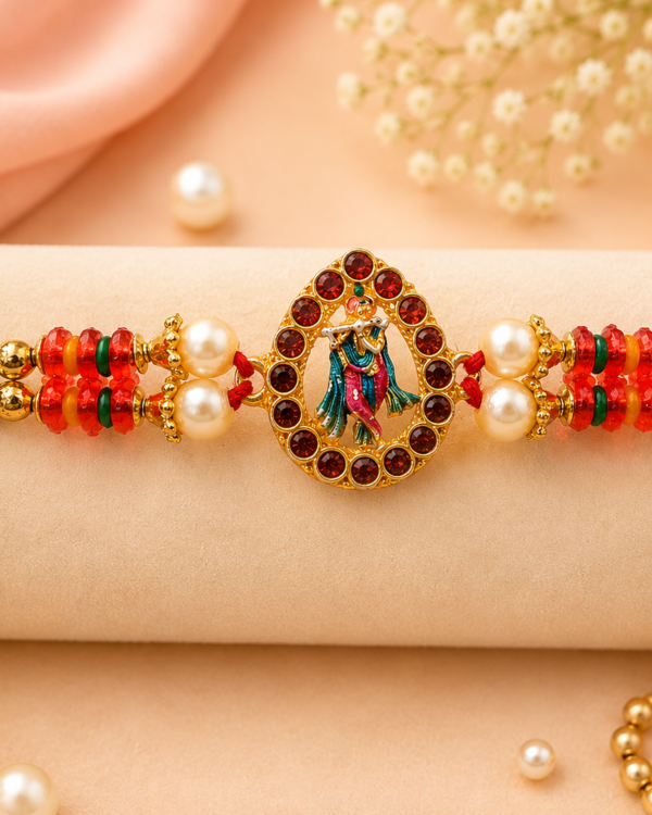 Fancy Krishna Stone Rakhi