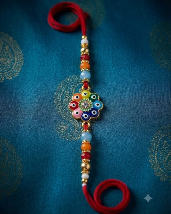 Fancy Rainbow Floral Rakhi