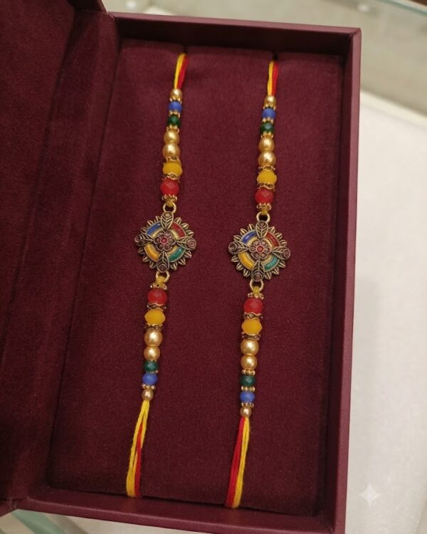 Fancy Rainbow Floral Rakhi
