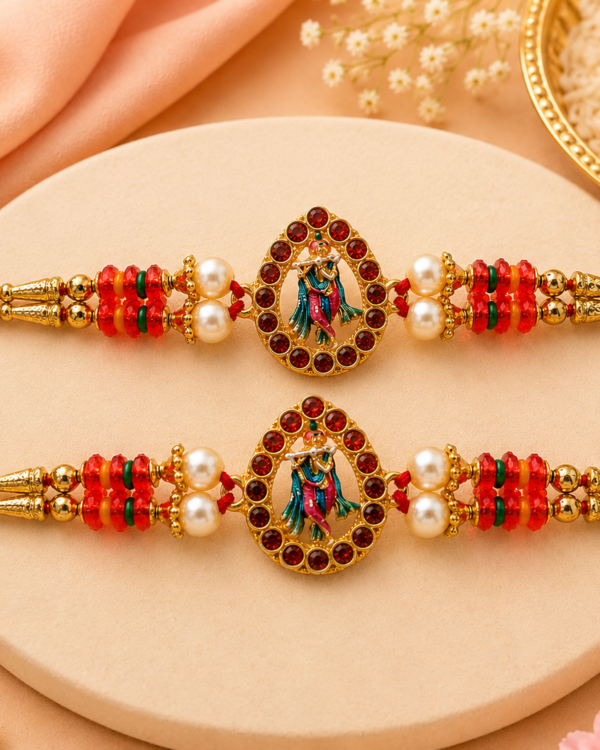 Fancy Krishna Stone Rakhi