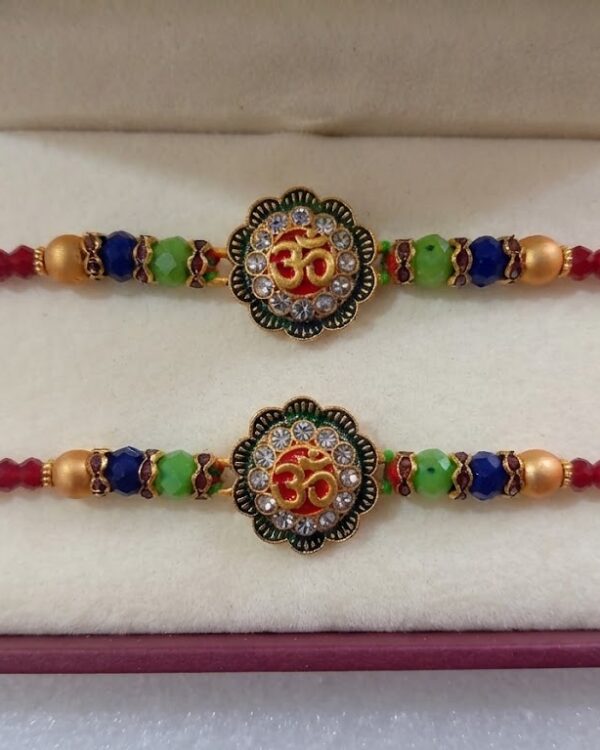 Fancy Om Floral Rakhi