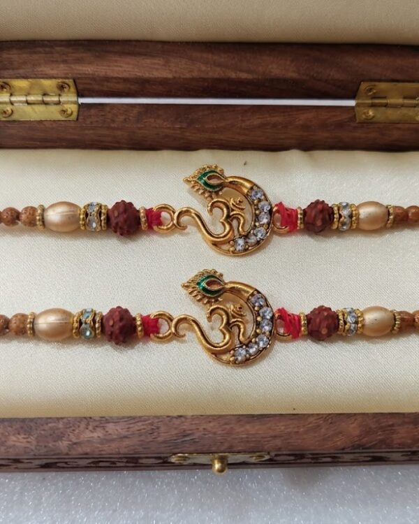 Fancy Om Rudraksha AD Rakhi