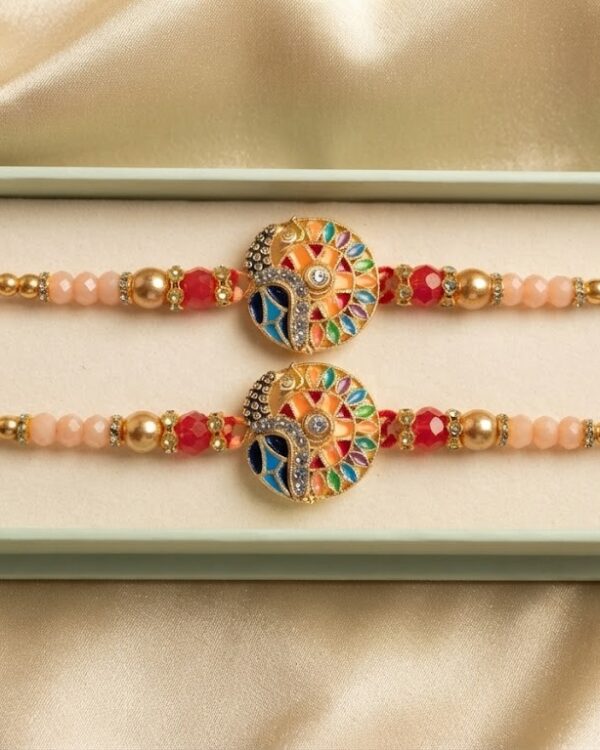 Fancy Peacock Stone Rakhi