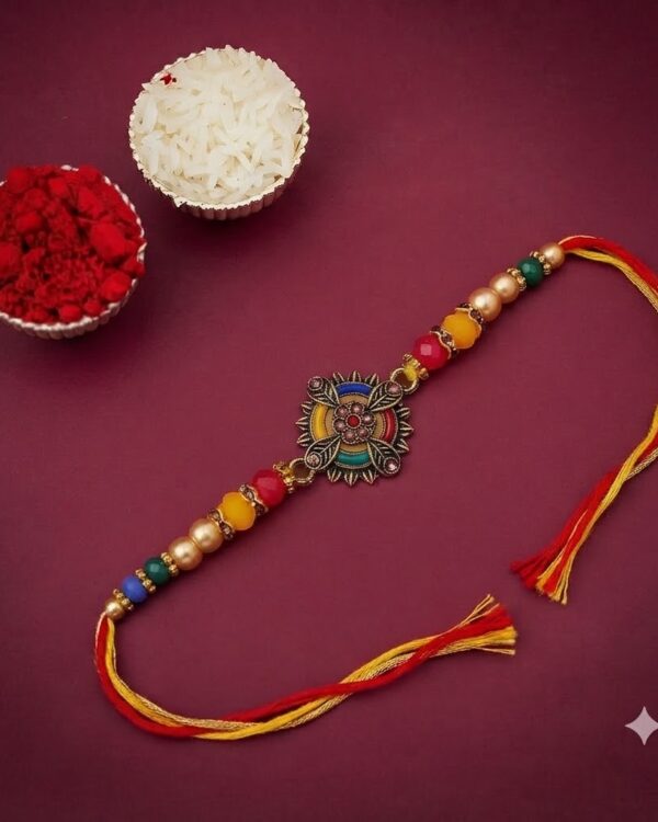 Fancy Rainbow Floral Rakhi
