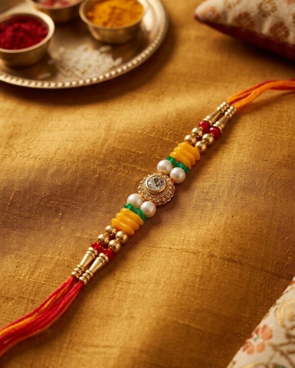 Fancy Pearl Stone Rakhi