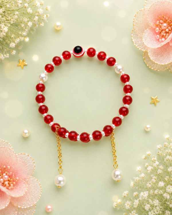 Kada Evil Eye Pearl Rakhi
