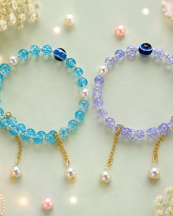 Kada Evil Eye Pearl Rakhi