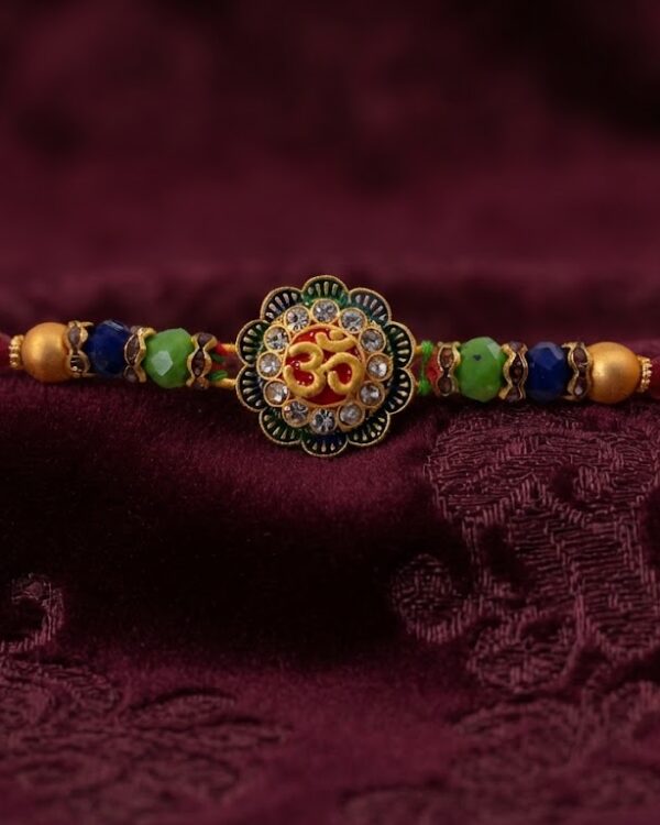 Fancy Om Floral Rakhi