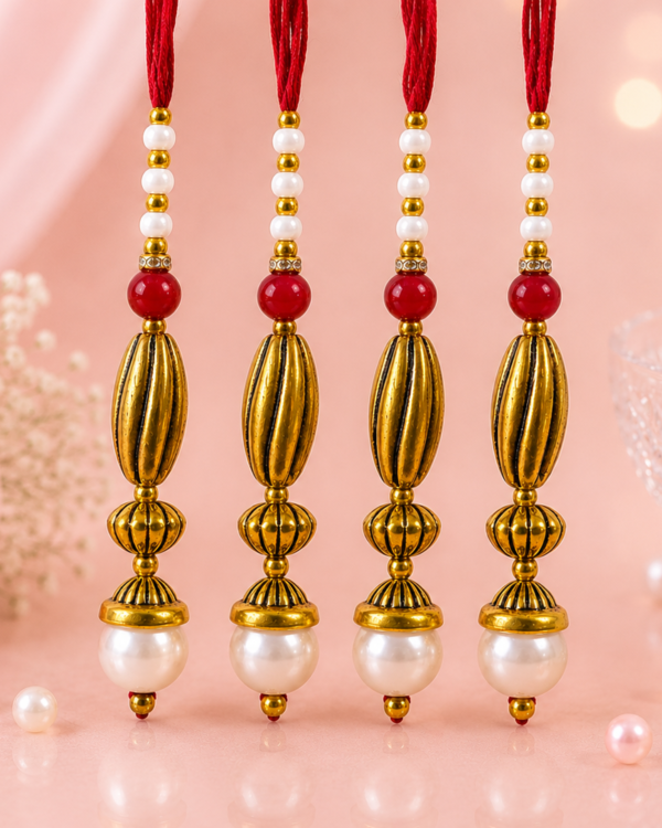 Lumba Gold Pearl Rakhi