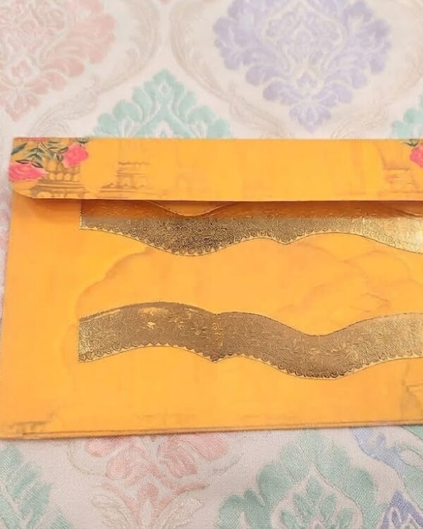 Yellow Elephant Print Envelope