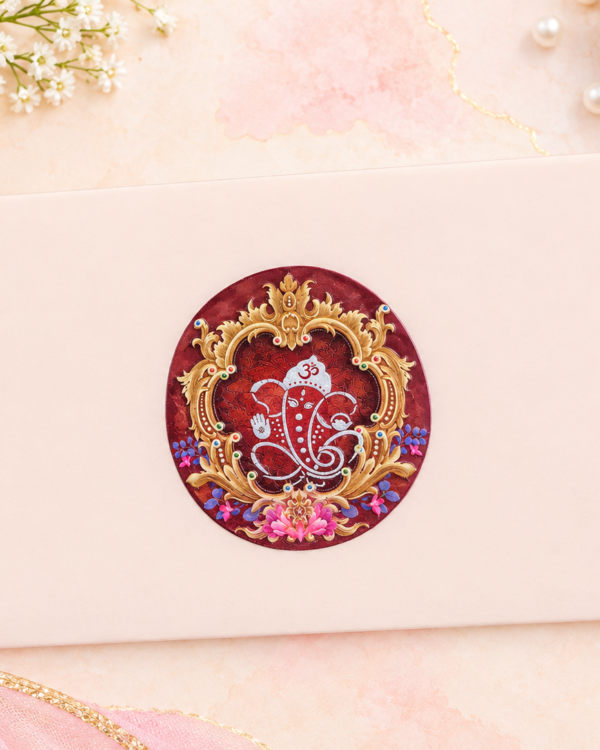 Pink Ganesha Shagun Envelope
