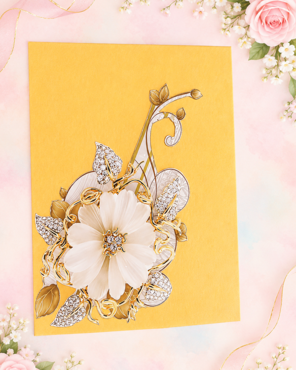 Vibrant Yellow Shagun Envelope