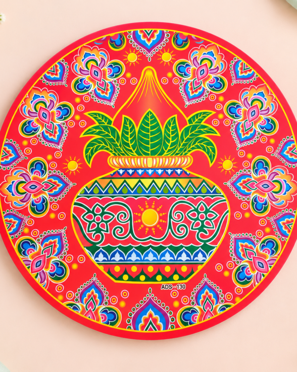 Traditional Kalash Rangoli Floor Sticker