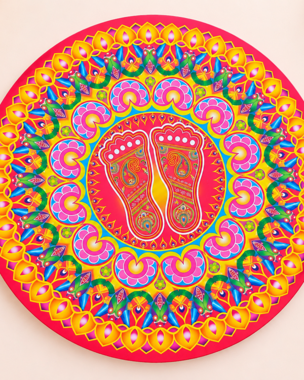 Lakshmi Charan Mandala Rangoli Sticker