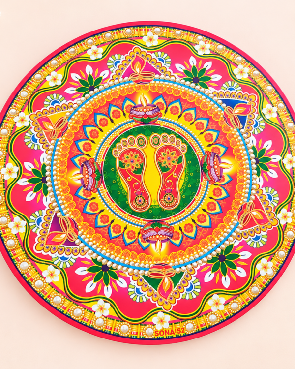 Lakshmi Charan & Diya Mandala Rangoli Sticker