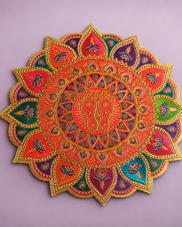 Lakshmi Charan Mandala Rangoli Sticker