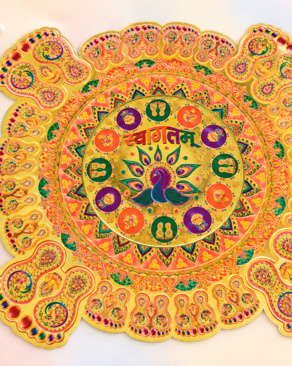 Welcome & Lakshmi Charan Rangoli Sticker