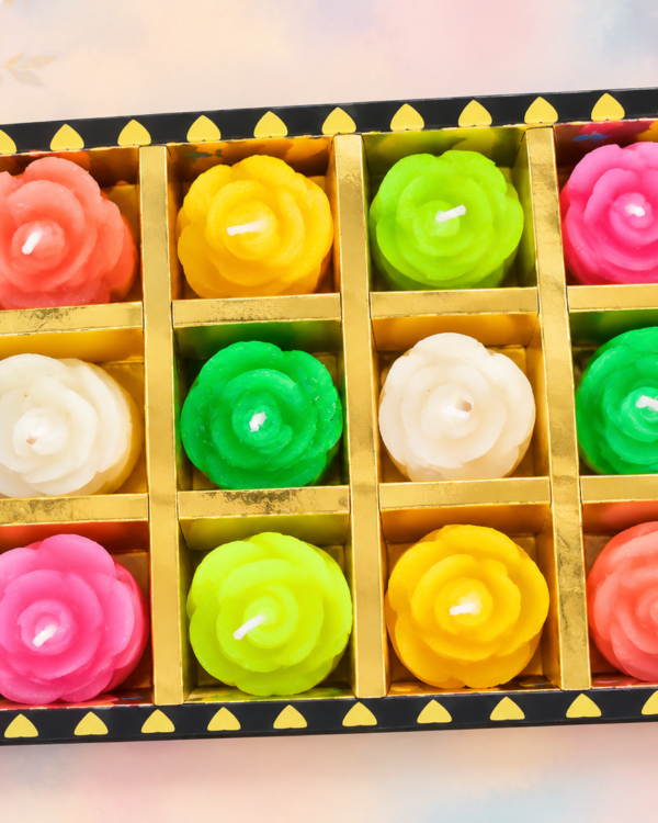 Decorative Rose-Shaped Candle Gift Box