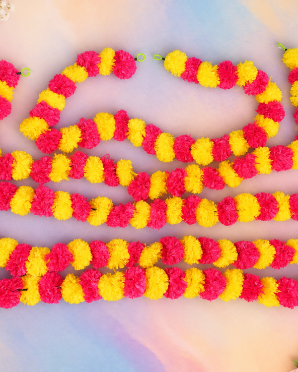 Artificial Marigold Flower Garland Set