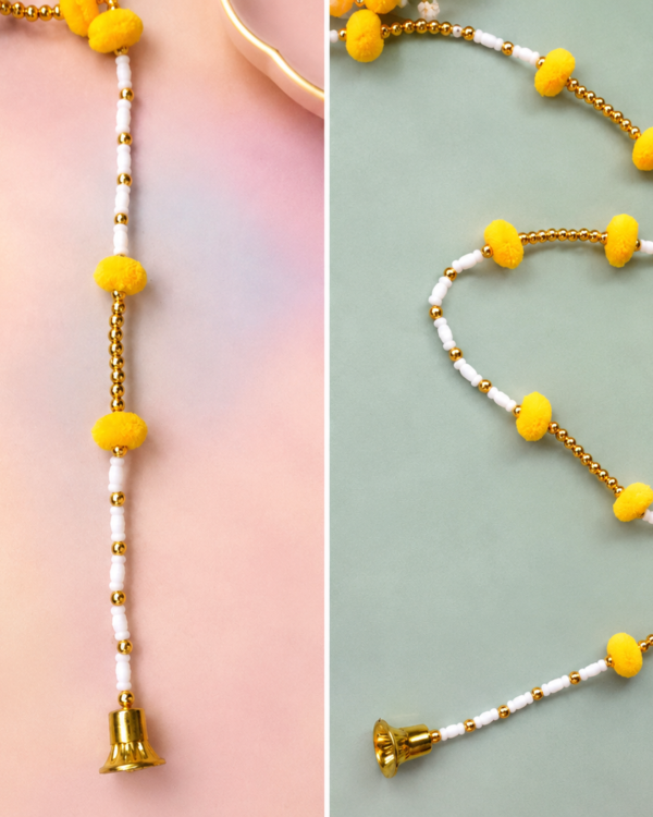 Yellow Pom Pom Door Hanging