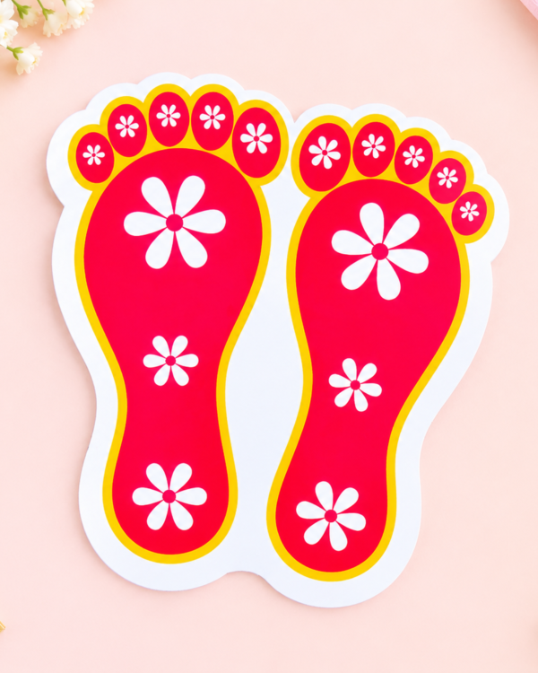 Laxmi Charan Footprints Sticker