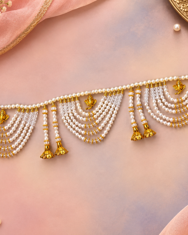 Gold Ganesha Pearl Toran