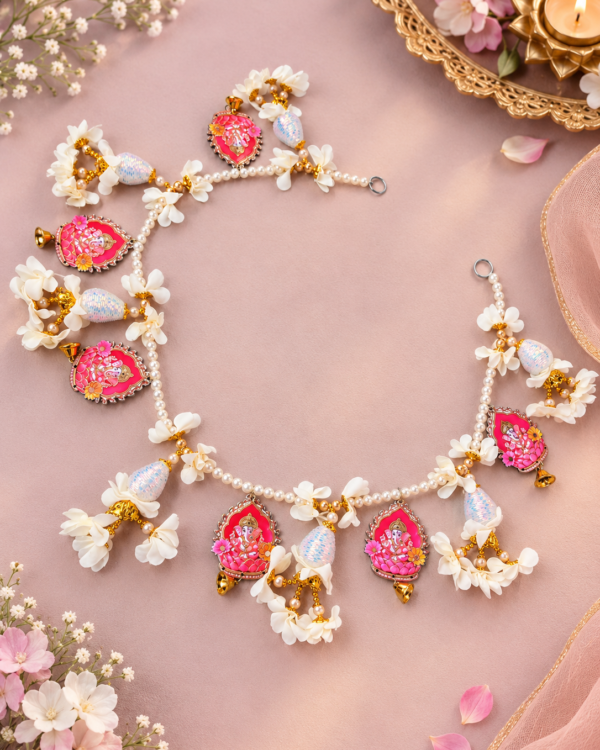 Ganesha & Flower Pearl Toran