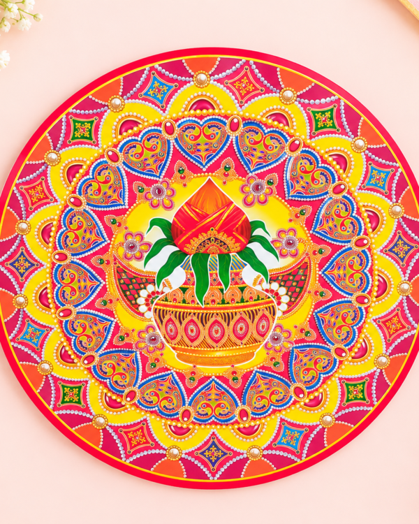 Kalash Rangoli Sticker