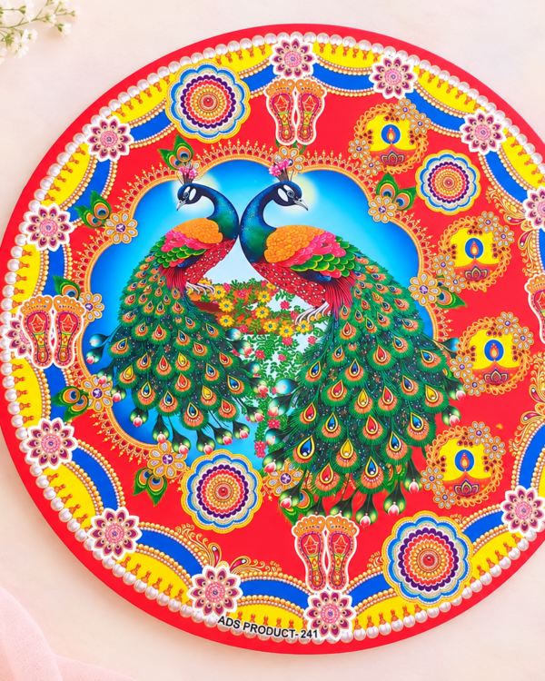 Peacock Rangoli Sticker