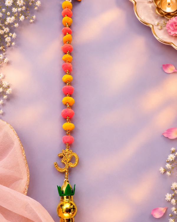 Golden Om & Kalash Door Hanging