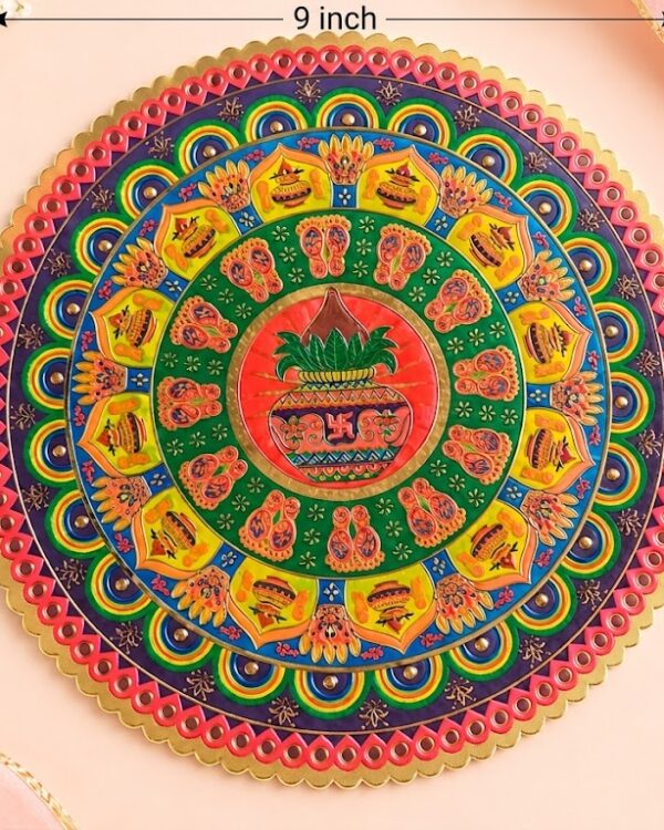 Kalash Mandala Rangoli Sticker