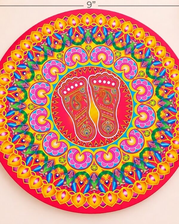 Lakshmi Charan Mandala Rangoli Sticker