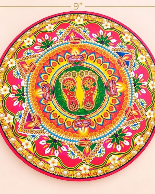 Lakshmi Charan & Diya Mandala Rangoli Sticker
