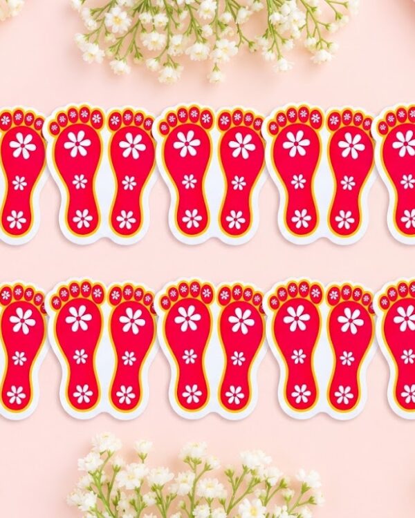Laxmi Charan Footprints Sticker