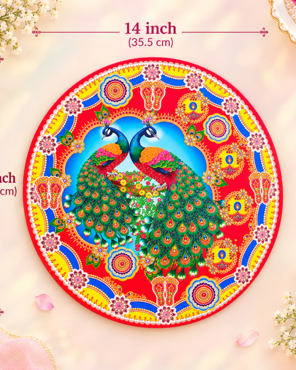 Peacock Rangoli Sticker