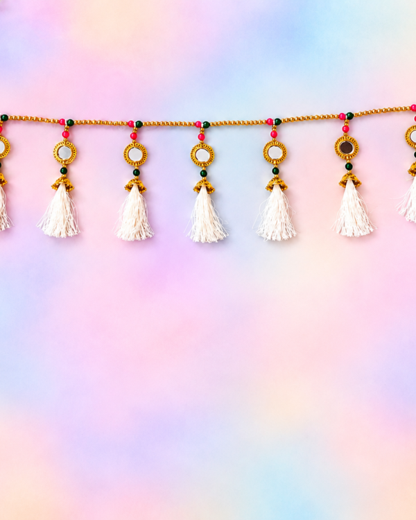 Mirror Work & Silk Thread Tassel Toran