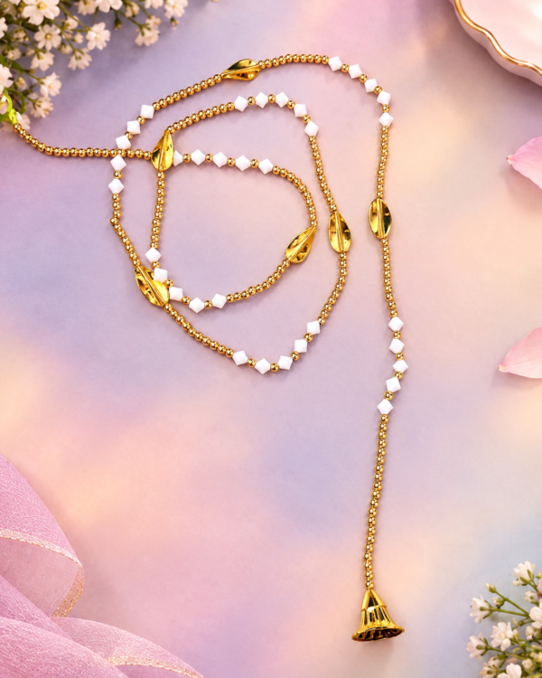 Golden Leaf & White Bead Door Hanging