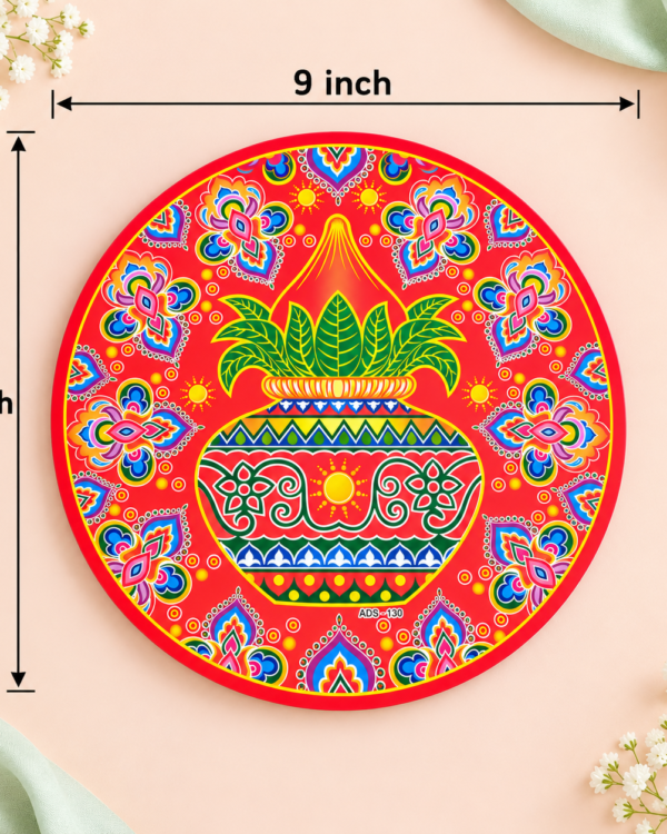 Traditional Kalash Rangoli Floor Sticker