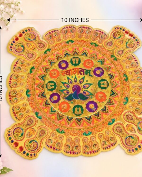 Welcome & Lakshmi Charan Rangoli Sticker